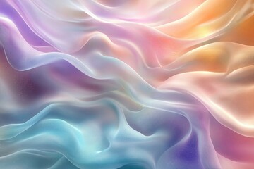 Obraz premium Abstract pastel fabric waves, soft and dreamy, creating a calming and ethereal mood.