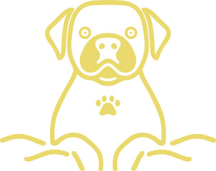 Dog Logo Symbol Vector Template, simple dog logo design