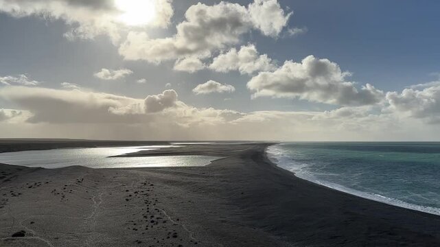 Epic coastline of Atlantic ocean in Peninsula Valdes, Puerto Madryn, Chubut, Argentina