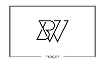 BW, WB, B, W, Abstract Letters Logo Monogram