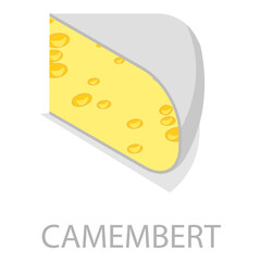 3D Isometric Flat Vector Set of Different Cheese Types, Brie, Mozzarella, Parmesan, Camembert etc.. Item 11