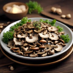 mushrooms on a plate