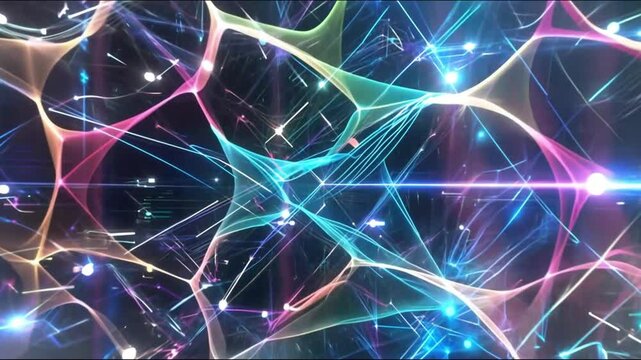 4K animation of radio wave patterns with advanced network technology themes.