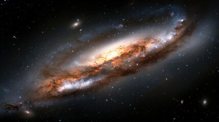 Fototapeta premium A close-up of a massive object in the sky surrounded by countless stars