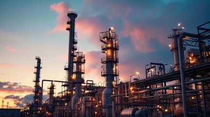 Night-time Petrochemical Plant