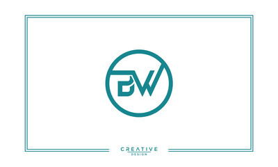 BW, WB, B, W, Abstract Letters Logo Monogram