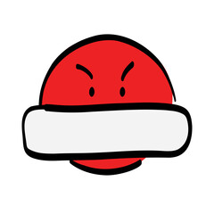 Simple illustration Angry emoticon making a complaint