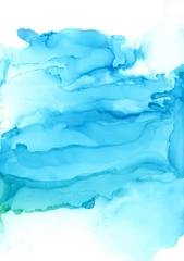 Selbstklebende Fototapeten Farben Im Wasser Art Abstract paint blots background. Alcohol ink colors. Marble texture. Horizontal long banner..  © Liliia