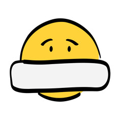 Simple emoji illustration making a complaint