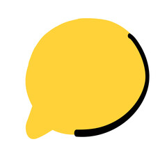 Simple Yellow Speech Bubble Graphic