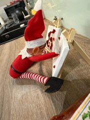 Obraz premium lutin farceur de noel fait une betise