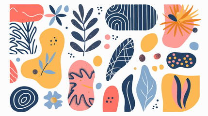 Naklejka premium Vibrant Abstract Geometric Shapes Sticker
