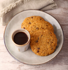 Chocolate and walnut cookies