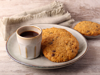 Chocolate and walnut cookies