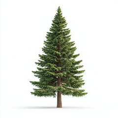 beautiful tree isolated white background, showcasing nature