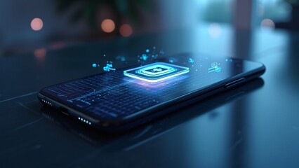 Futuristic Smartphone Technology Digital Interface