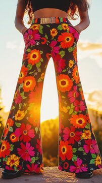 Flared jeans and bold prints