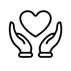 heart shaped light bulb icon