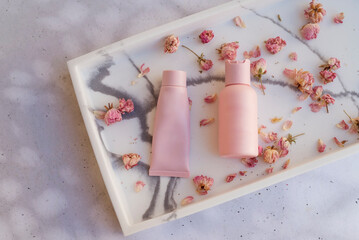 Pink  Anti-Aging Serum and Face Cream with Bulgarian Rose 