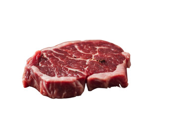 Obraz premium Raw meat piece for steak isolated on transparent background