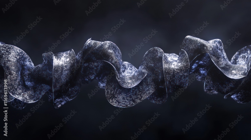 Aufkleber Abstract Dark Wave Pattern Design