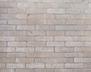 Textura Industrial Detallada: Pared de Adoquines Beige Claro y Taupe con Cemento Gris Claro, Capturando la Estética Rústica de una Fábrica Abandonada, Ideal para Fondos, Presentaciones y Decoración Vi