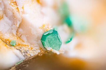 green Tobernite crystal. Specimen from Vila Seca Mine, Vila Seca, Tavares, Mangualde, Portugal....