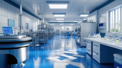 Modern Pharmaceutical Laboratory Clean Room Facility