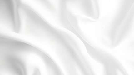 Obraz premium Luxurious white silk fabric with soft flowing waves