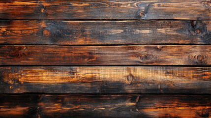 Rustic wooden planks with natural texture and rich dark brown tones