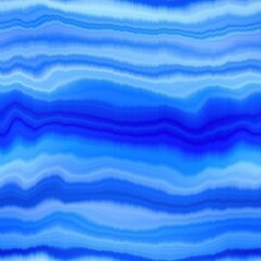 Modern summer striped blur wash seamless pattern background for trendy beach wear and coastal living designs. Repeatable alcohol ink bleed effect in blue white indigo colors