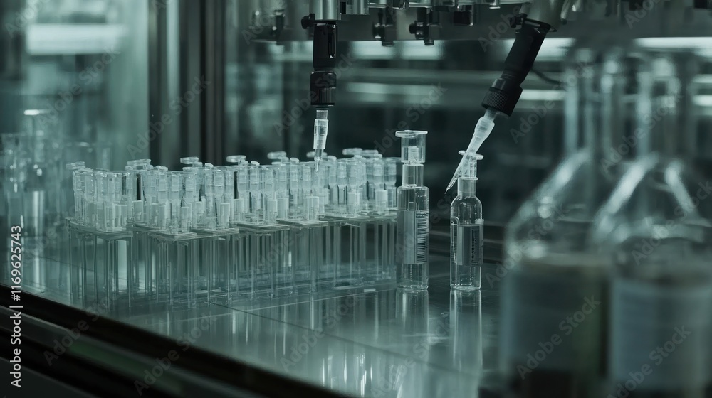 Poster automated liquid filling process in a modern laboratory