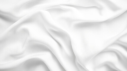 Obraz premium Smooth white silk fabric texture with elegant folds
