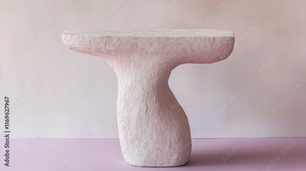 Poster Abstract Sculpted Table with a Unique Design