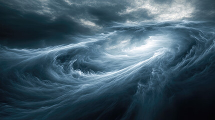 Obraz premium Dynamic swirling storm clouds in the dark sky