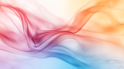 Vibrant abstract flowing fabric in red, orange, and blue gradient