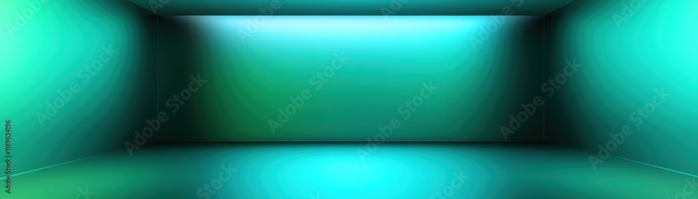 Poster Abstract Teal Room Empty Space Gradient Background