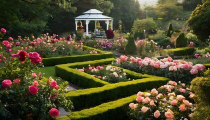 Obraz premium A view of an English Country Garden