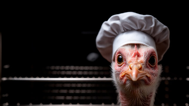 Turkey in a chef hat - Powered by Adobe