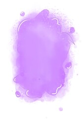 Speach cloud made in watercolor style, speaking,saying