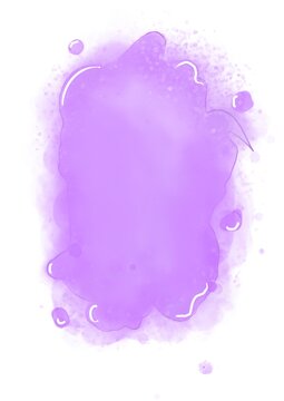 Speach cloud made in watercolor style, speaking,saying