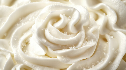 High-quality white yogurt texture, silky and detailed swirls, luxurious dairy design, ice-cream design