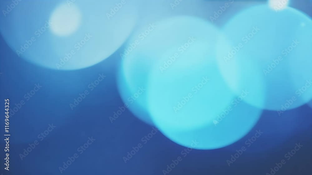 Wall mural lights gradient pattern video 4k soft blue bokeh abstract offering fluid smooth light leak effect