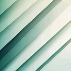 Obraz premium Muted pine green and frosty ivory abstract pattern background. Geometric shape. Line stripe angle facet triangle fold. Color gradient. Noise grain. Business, tech. Design. Minimal.
