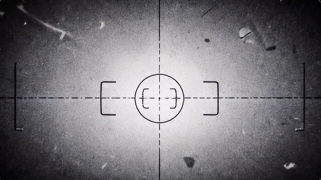 viewfinder with centered focus area and dynamic motion on the background, stop motion animation with cinematic texture and look