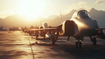 Modern Aircraft in Desert Landscape with Natural Lighting