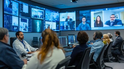 Fototapeta premium collaborative workshop on telemedicine