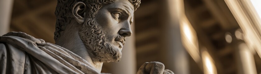 Remarkable Roman Statue Powerful Representation Ancient Sculpture