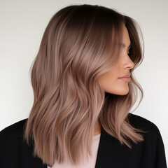 Obraz premium Model with Mocha Mousse hair color