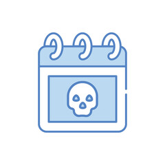 Halloween Calendar vector icon
